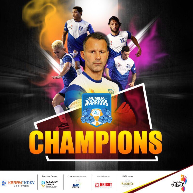 History repeats itself!!! 
Defending champions and winner of Premier Futsal 2017. 
#GoWarriors #MumbaiWarriors #NaamHaiFutsal