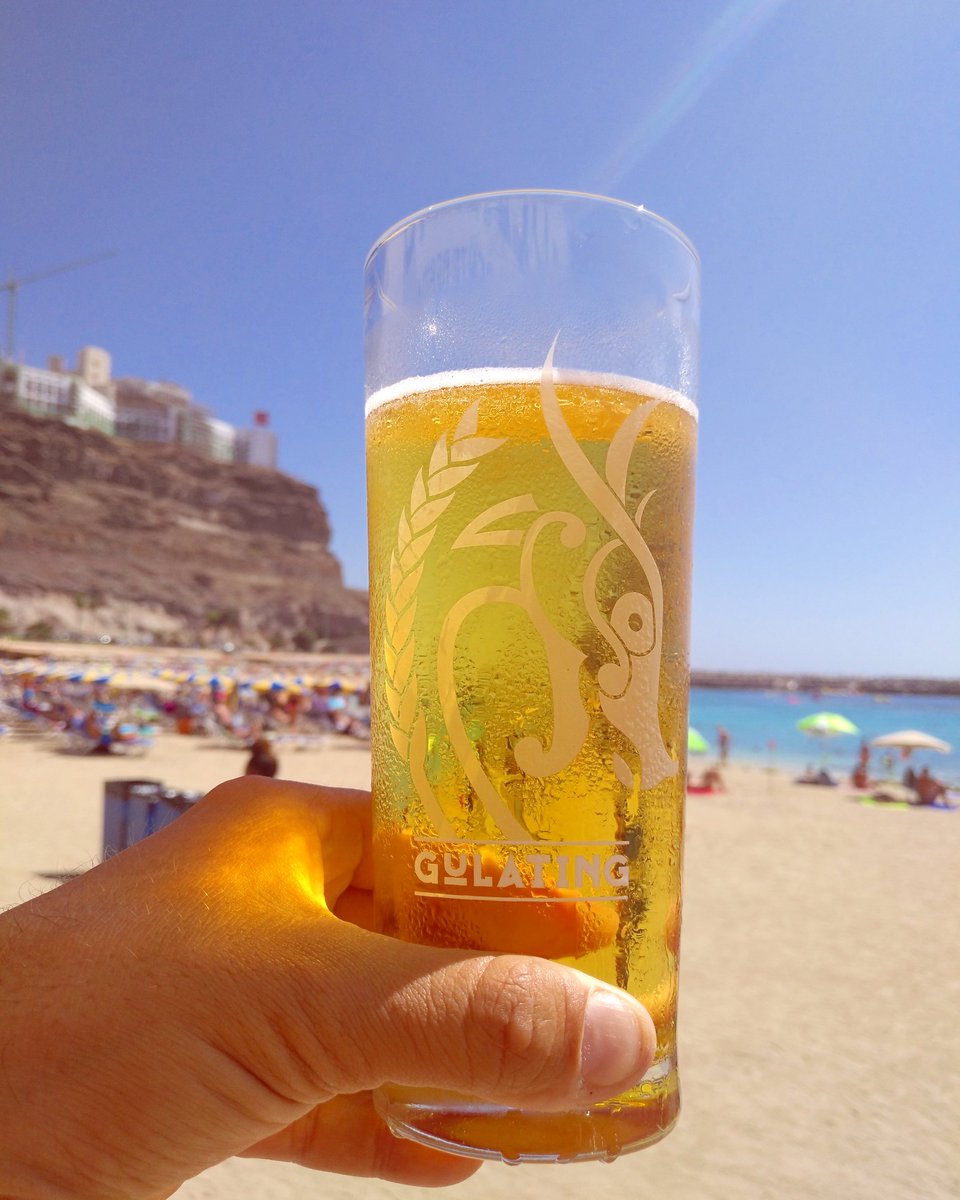 AlexBramwellGC's tweet photo. Cheers from the fab new #Gulating pub on #Amadores beachfront #GranCanaria https://t.co/lQ08W1UIr6