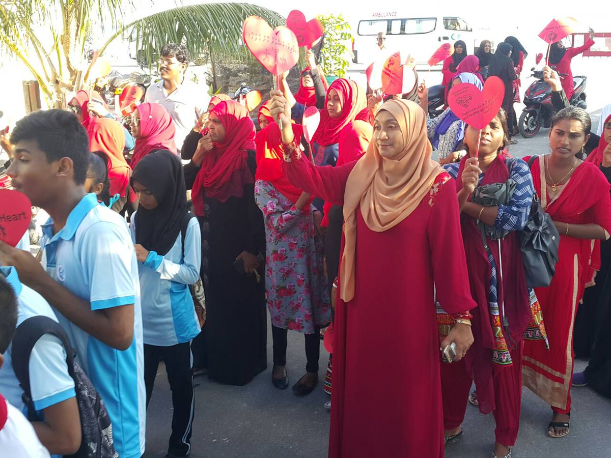 gdh_aec's tweet photo. Glance to #WorldHeartDay #processsion #sharepower @TinyHeartsMV @worldheartfed @EducationMV @aishathshiham https://t.co/jKVV58j4xm