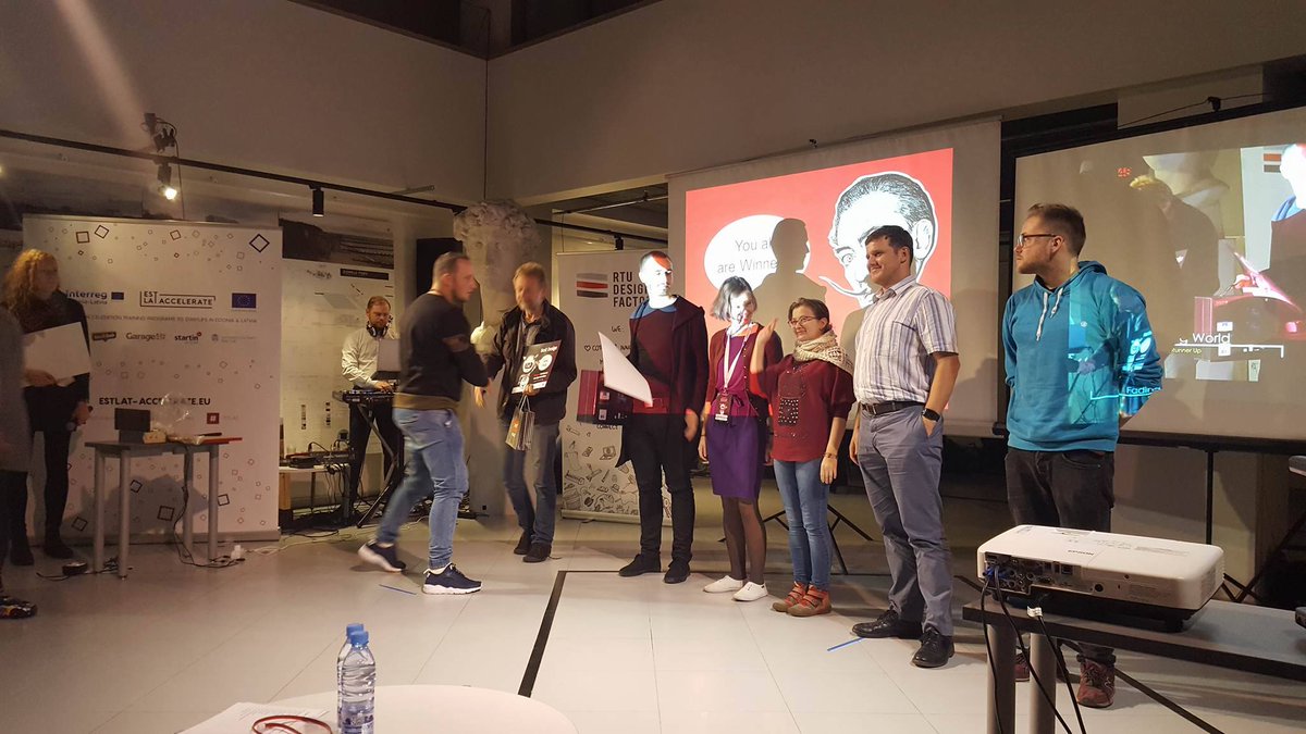 garage48's tweet photo. 1st Runner-up & Design Prize of #Garage48 Hardware&Arts Riga goes to team #FadingWorld! #HA2017Riga https://t.co/Er5yWG3H54