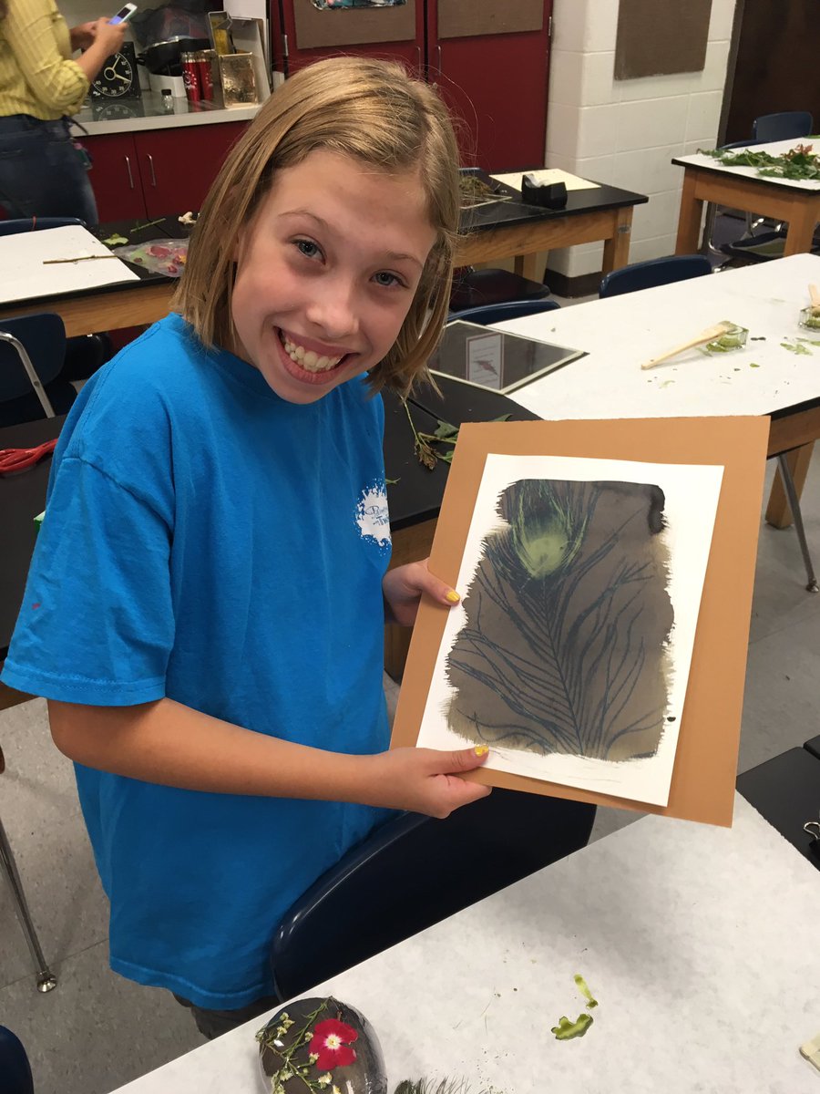 We celebrated World Cyanotype Day at Olathe North on Saturday. We had perfect sunny weather and made beautiful cyanotypes! #ONTeach