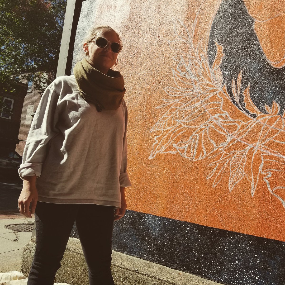 Nice to have this lady visiting for the week!!  Brooke's back to paint us a mural showcasing her artwork!  Thanks Brooke!  It's gonna be beautiful!