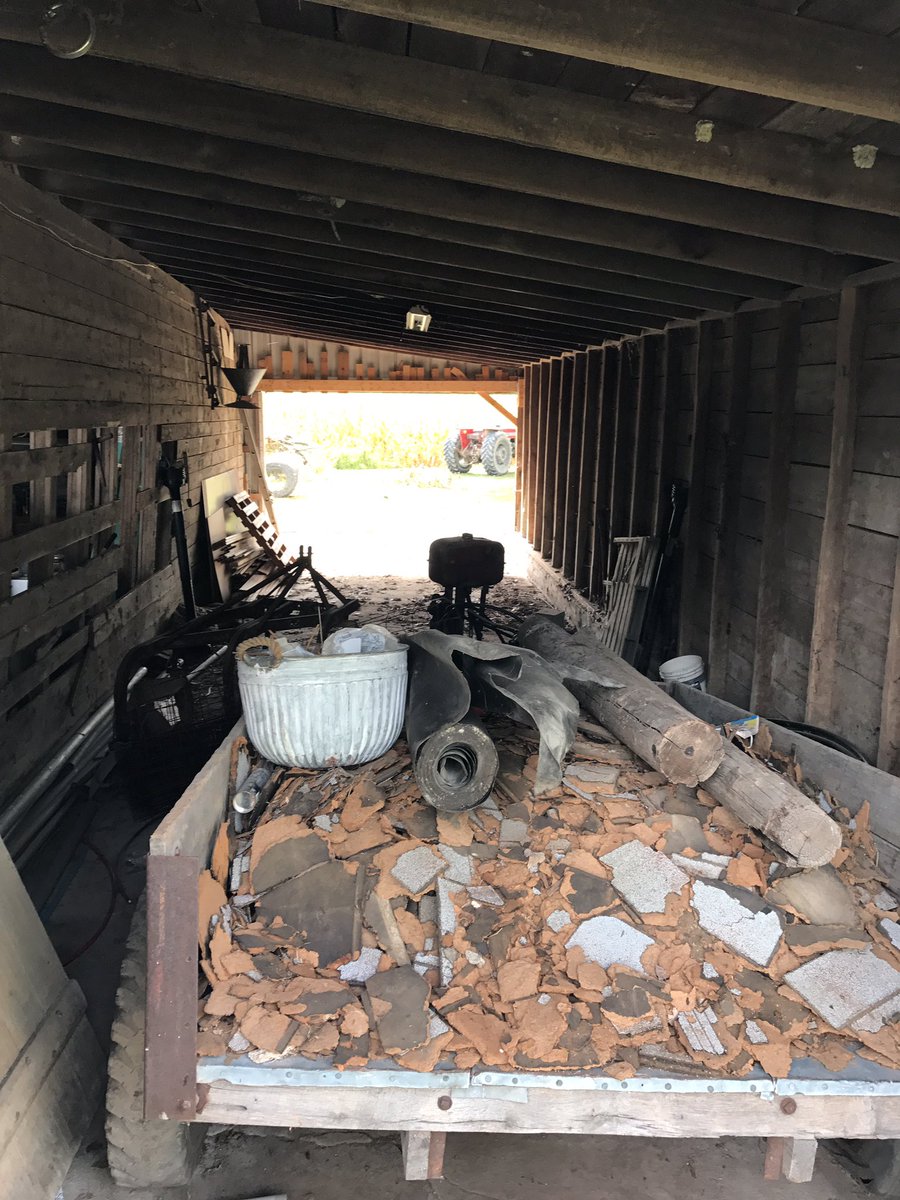 Clearing out space in the old barn today