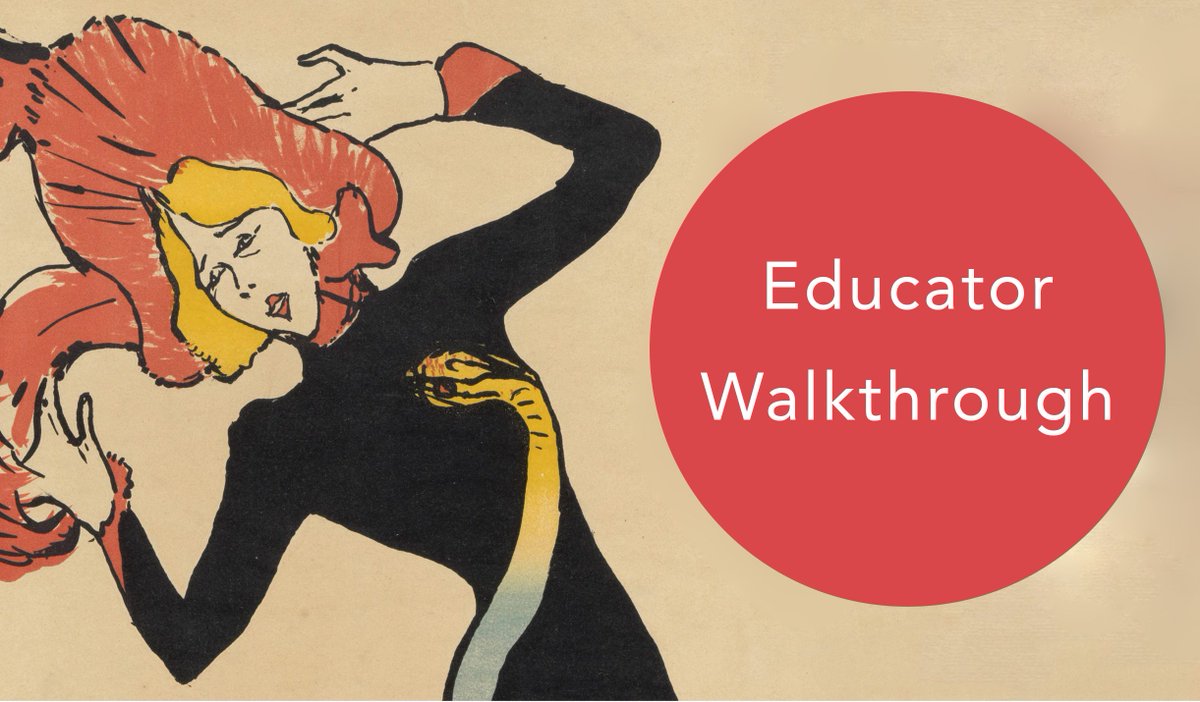 Join us on Oct. 4 from 4 to 5 pm for an educator walkthrough of "The Paris of Toulouse-Lautrec." Reservations at: ow.ly/HSHr30fxVtG