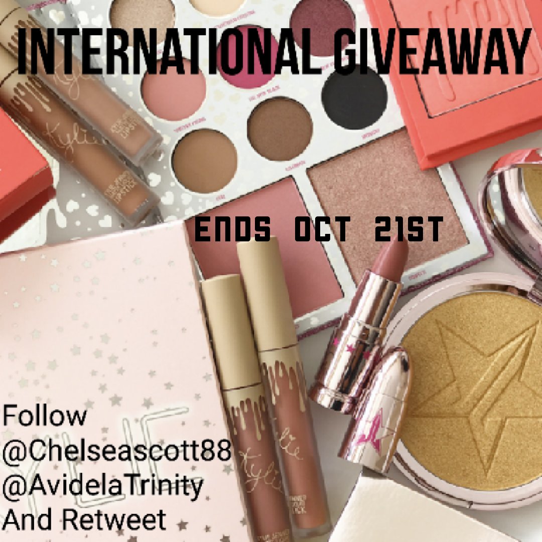 AviYRofficial's tweet photo. #internationalgiveaway ! Follow @chelseascott88 &amp; @AviDeLaTrinity  and retweet to enter. #makeupgiveaway #freemakeup #giveaway #makeup https://t.co/Ft6VGLtNmv