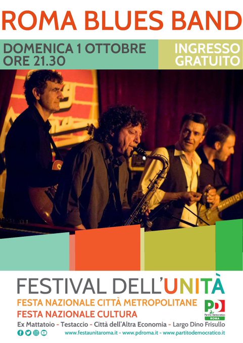 PDGiubbonari's tweet photo. OGGI 1 ottobre al Festival Unità Roma @FestivalUnitaRM https://t.co/XTR9zVzDzy