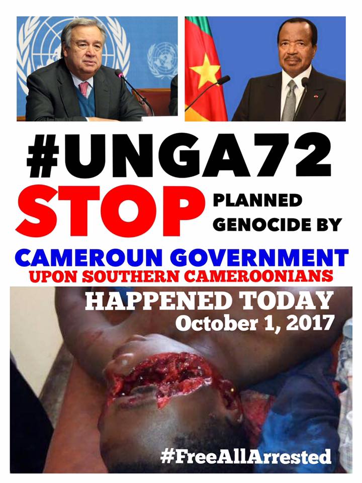 Ivanngong's tweet photo. #realDonaldTrump #unga72 #CNN #CNNInternational #AljazeeraEnglish #AlJazeera #BBC La republique is killing us...UN continues to watch https://t.co/2Zr38gumtN