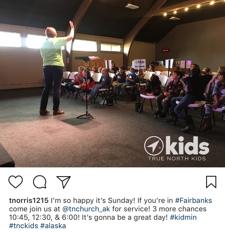 tnorris1215's tweet photo. I’m so happy it’s Sunday! If you’re in #Fairbanks come join us at @TNChurchAK for service! 3 chances 10:45 12:30 &amp; 6:00! #kidmin #tnckids https://t.co/jbr1BB2cR1