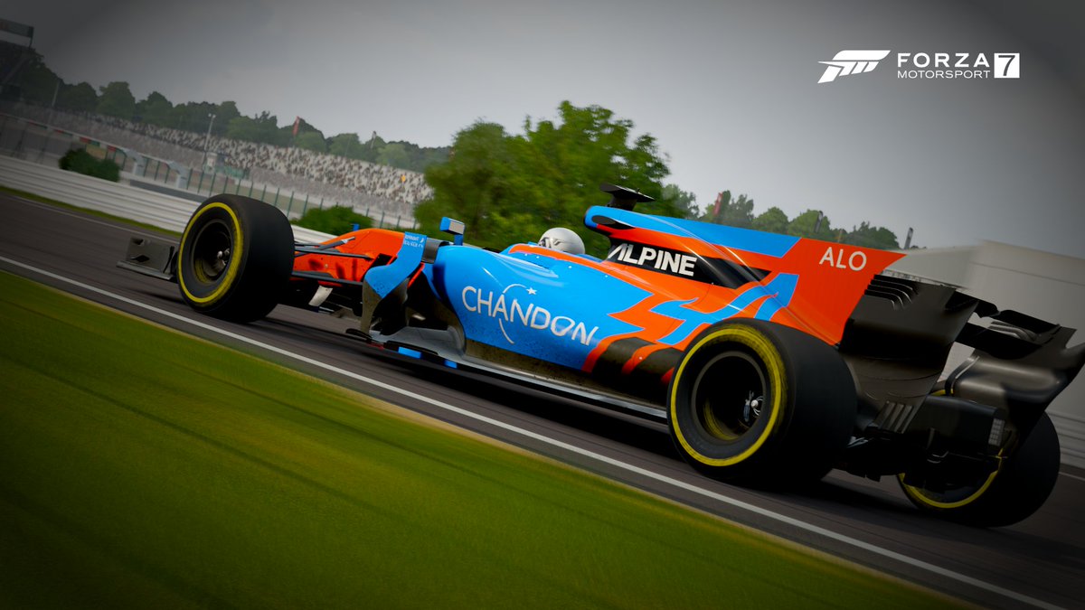 Mr_Muiry's tweet photo. Finally got my hands on the F1 car in @ForzaMotorsport and put together a replica of @seanbulldesign's @McLarenF1 Alpine design. Shared now https://t.co/vxfRwDdUtE
