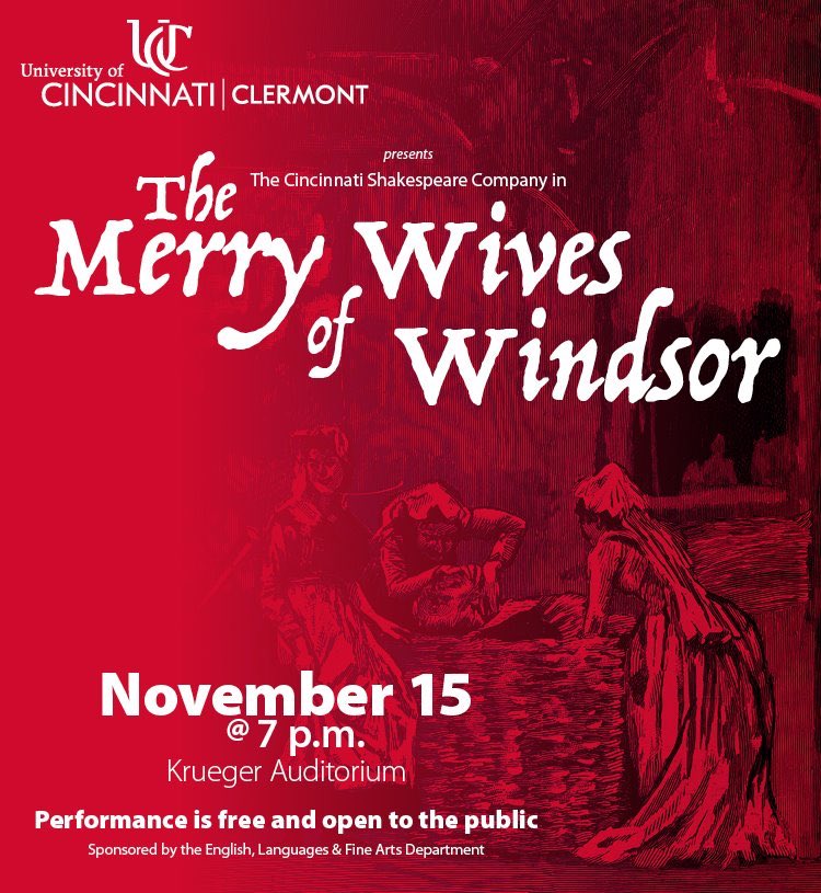 thdinsmore's tweet photo. #shakespeare #merrywivesofwindsor #ucc #uclermont .@ucincinnati .@UCProvost .@NewsRecord_UC https://t.co/WVoPUjZTVe