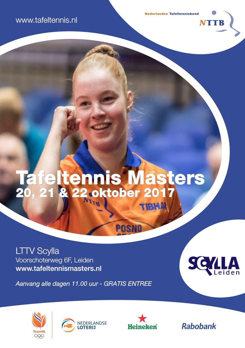 Nog 3 weken en dan zijn de Masters alweer voorbij! De laatste kans dit jaar om onze #teamnl tafeltennissers te zien!