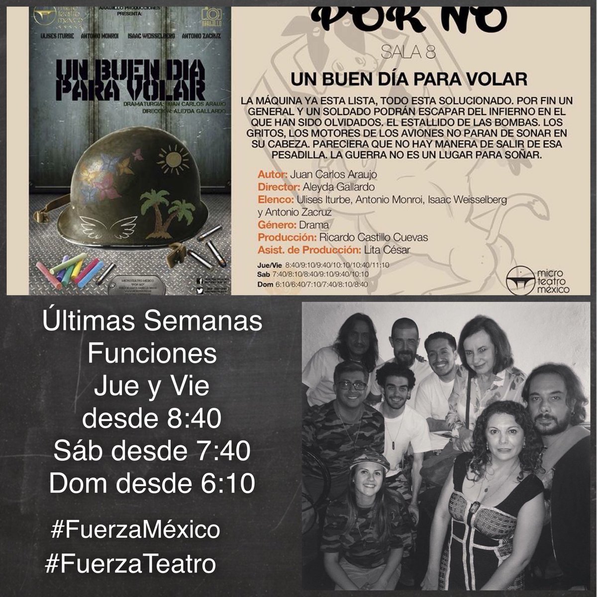 MotelMalaPata's tweet photo. Penúltimo domingo te esperamos en sala8 de @MicroTeatroMex Una historia enternecedora que ayuda a sanar el corazón. https://t.co/LeNBD7HRDC