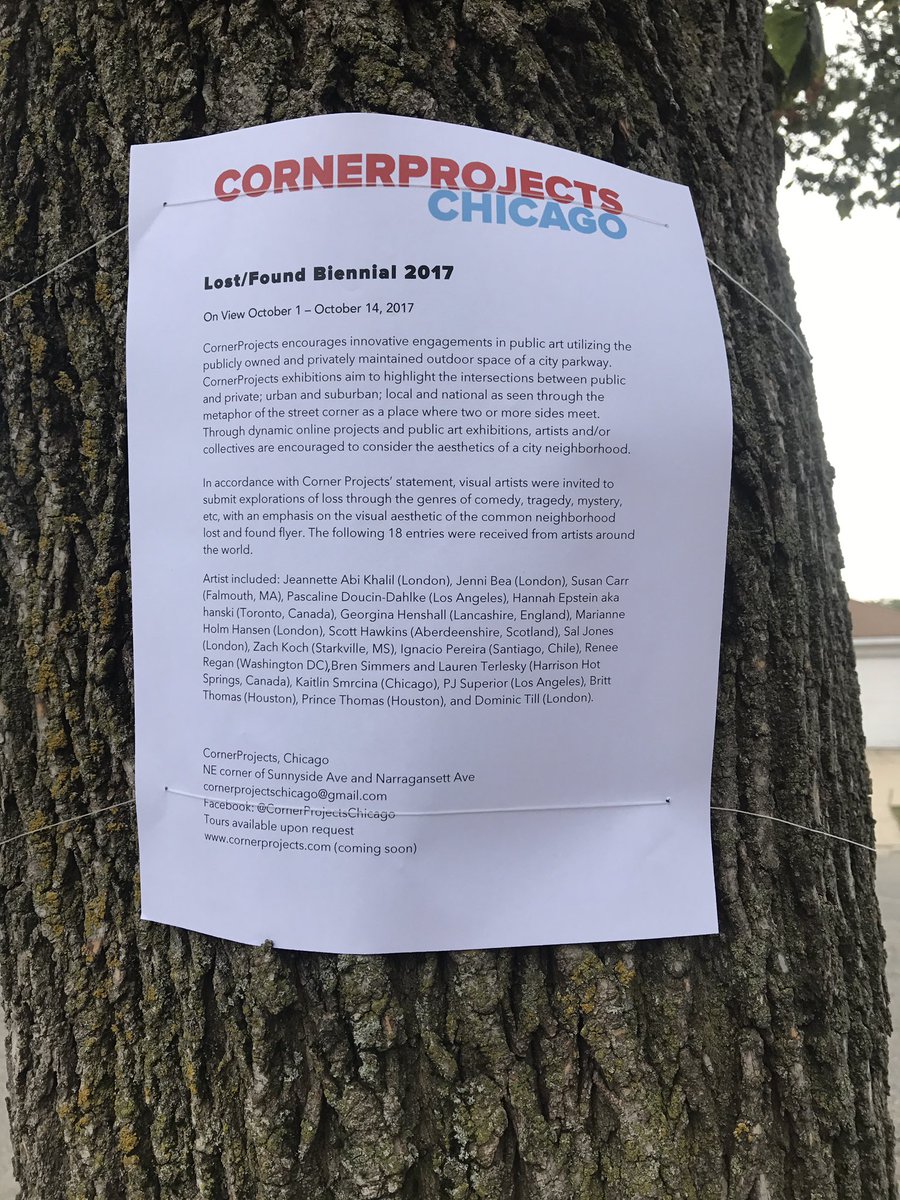 The Lost/Found Biennial is now up. Installation images will be posted shortly. #publicart #SundayMorning  #Chicago