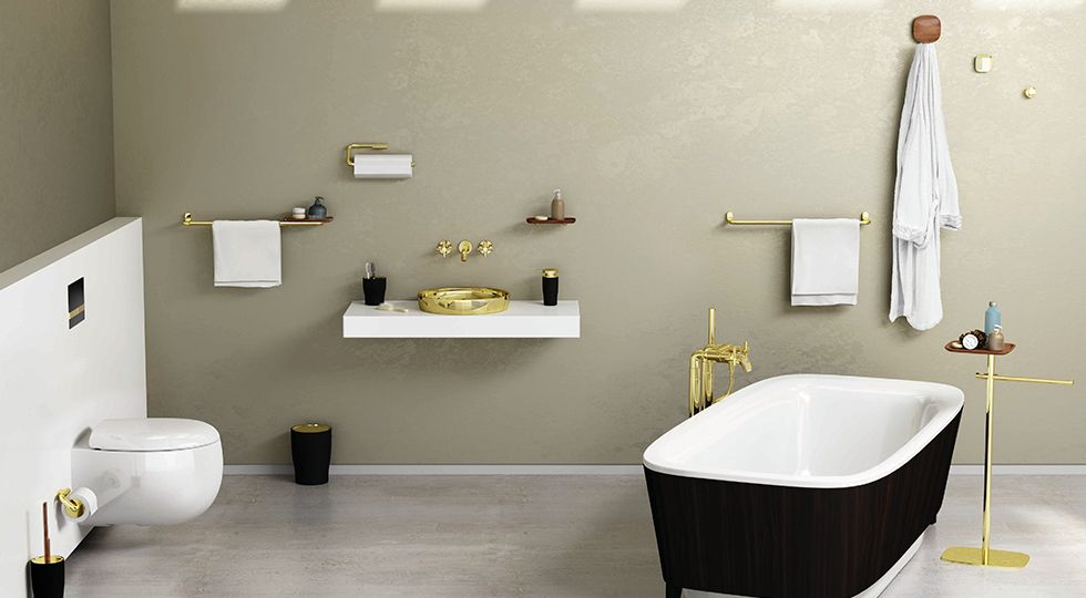 Black and gold colour schemes always evoke a luxury appeal in interior design. <a href="/VitraUK/">vitrauk</a> bit.ly/2xLToxA