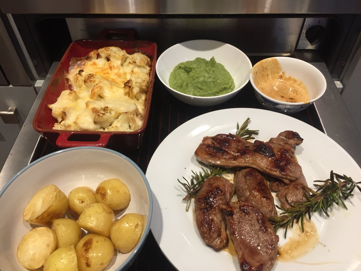 essentialjulie's tweet photo. Lamb, col cheese, mushy peas, pots,  #EC creamy lamb sauce , frangipani apricot tart with #EC Creme anglaise! And lots of vino! Yum https://t.co/HGktNSMSa5