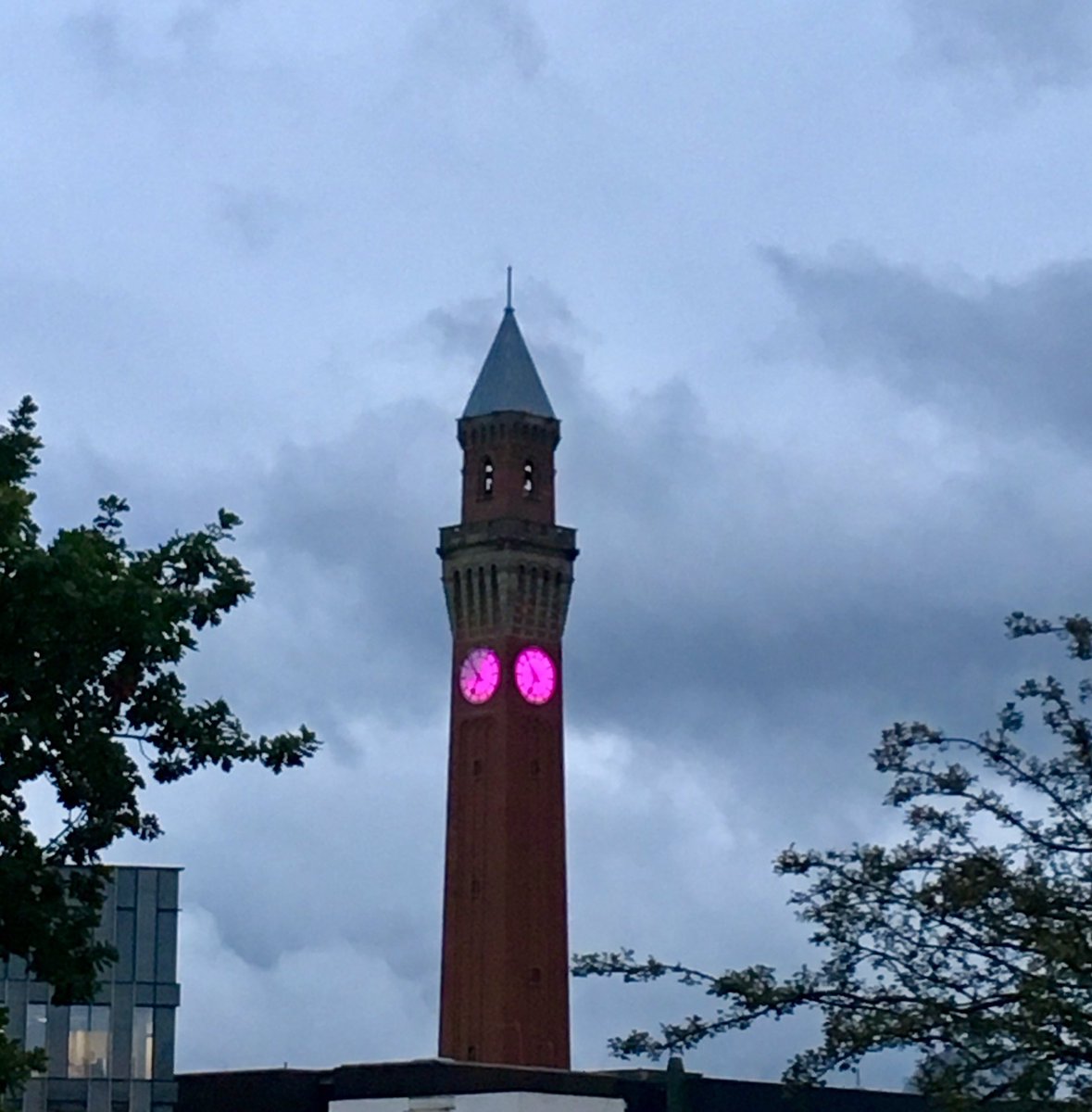 Pink sky @ night ?!?!@unibirmingham <a href="/oldjoeclock/">Old Joe</a> <a href="/CalthorpeR/">Calthorpe Residents</a>
