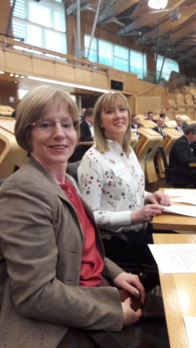 PEARLSPetCare's tweet photo. @Larick_House from #bipc2017 in debating chamber with Gillian. @fsb_nescotland @FSBMoray @FSB_HandI @FSB_Scotland @FSB_Voice https://t.co/6yMMowrELR