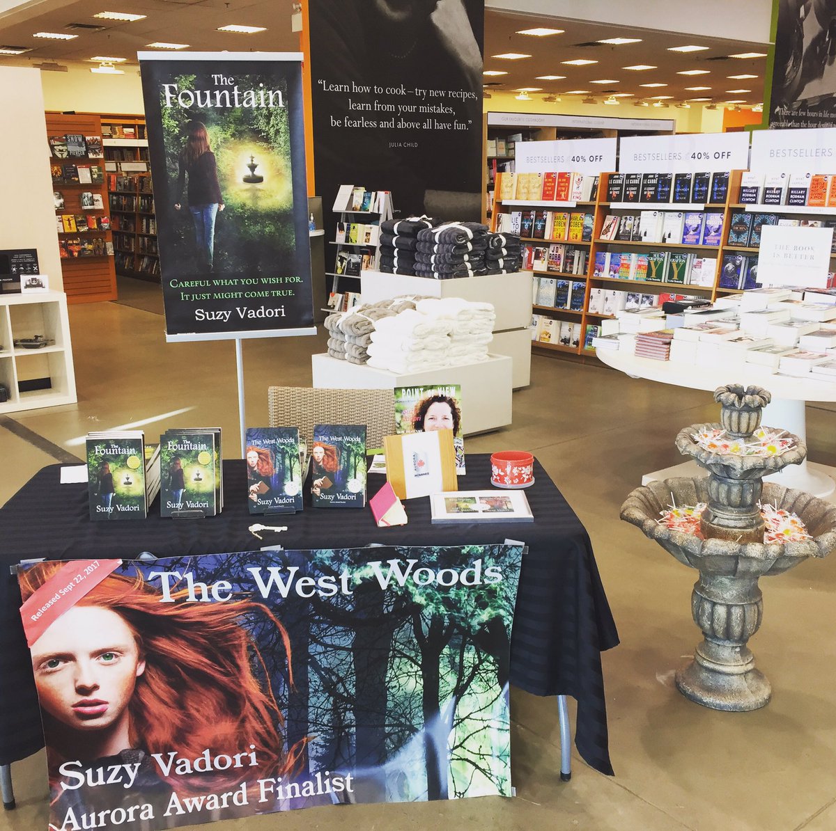 Signing #TheWestWoods @ #indigo Signal Hill #yyc today. If you haven't picked up a copy yet, I'll see you there! #booksigning #amwriting