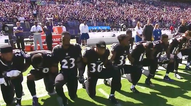 Baltimore Ravens booed (at home) for taking a knee before the national anthem VIDEO