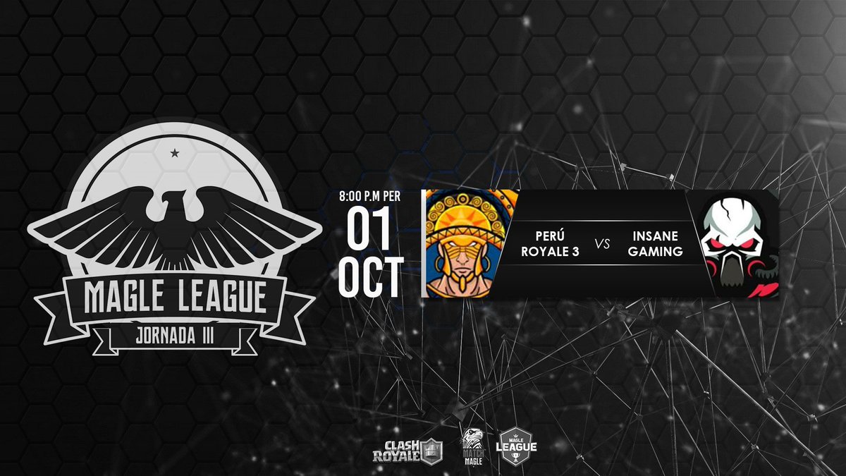 MatchMagle's tweet photo. Encuentro correspondiente a la Jornada 3 de la #MagleLeague 🦅:
#PerúRoyale3 vs @insanegaming000 

¡Mucha suerte!
#FeelTheMagleEagle #CR https://t.co/1Lo9ge3h9j