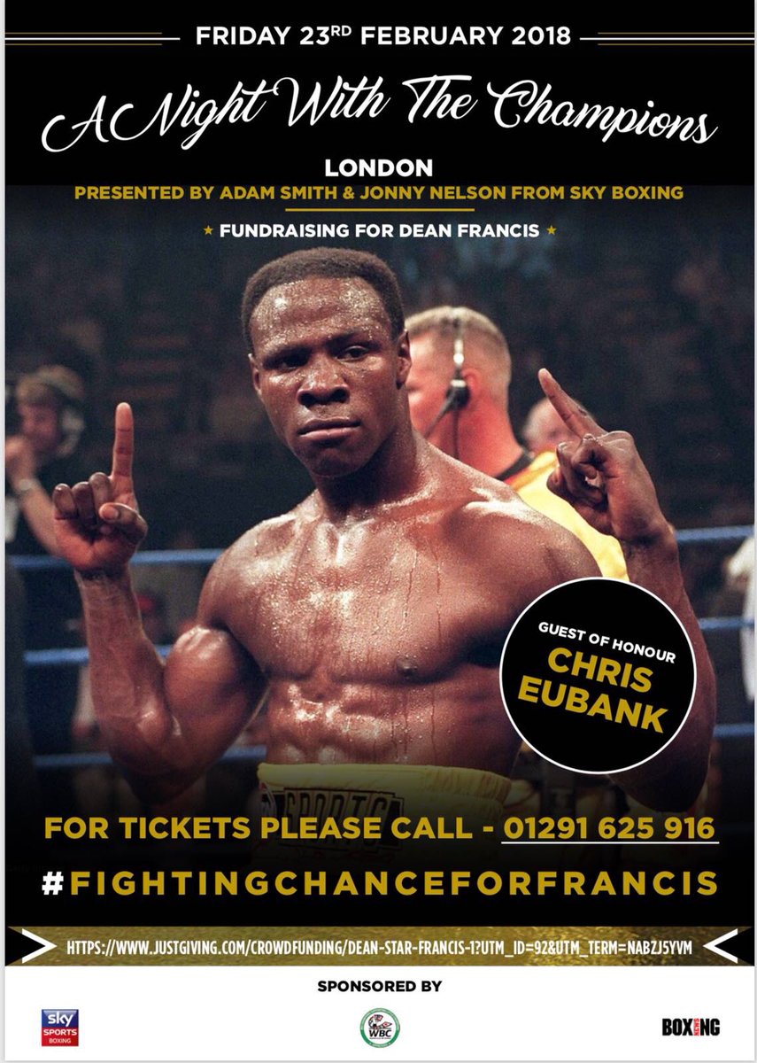 Philosophy's &amp; stories will be told &amp;fun &amp;hugs will be the hallmark of this night in aid of my friend Dean💝
#Eubank👊🏽