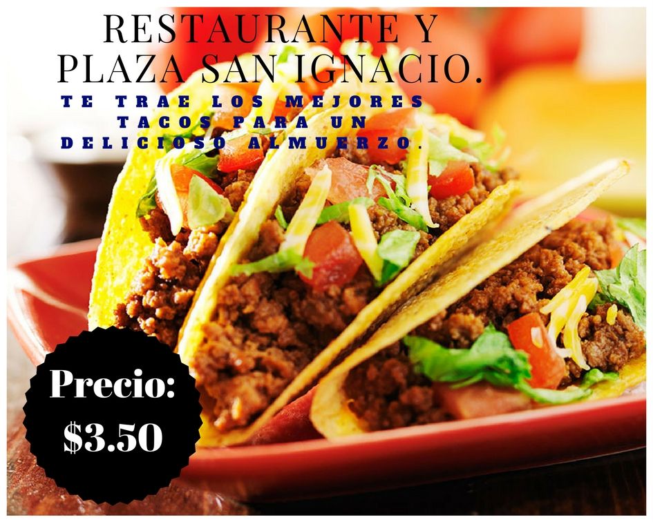 Restaurante97's tweet photo. Hora del almuerzo y tienes apetito, Restaurante y plaza San Ignacio te tiene los mejores Tacos.
#venportustacos
#teesperamos https://t.co/Kjut7Yst5k