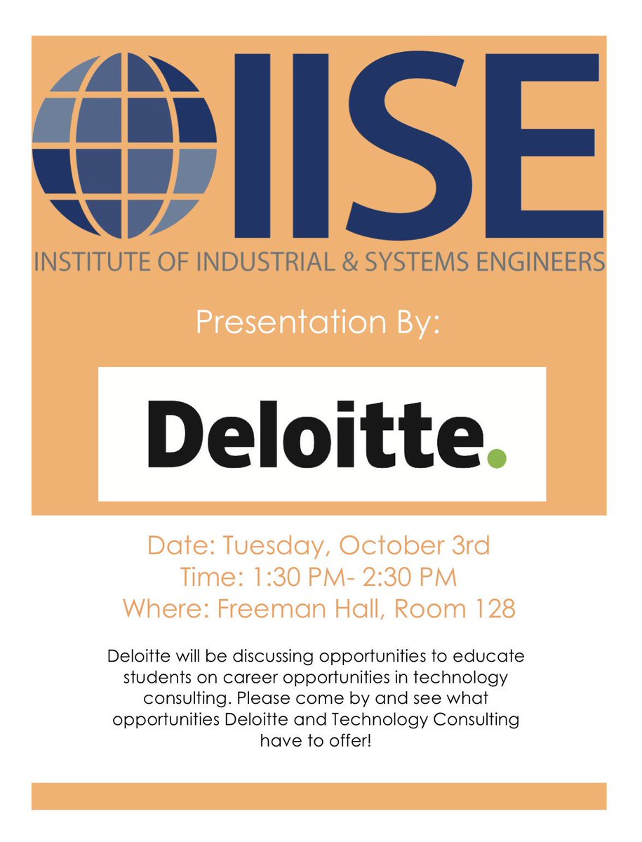 ClemsonIISE's tweet photo. An event you don’t want to miss out on ! https://t.co/FrhbZnXLPs