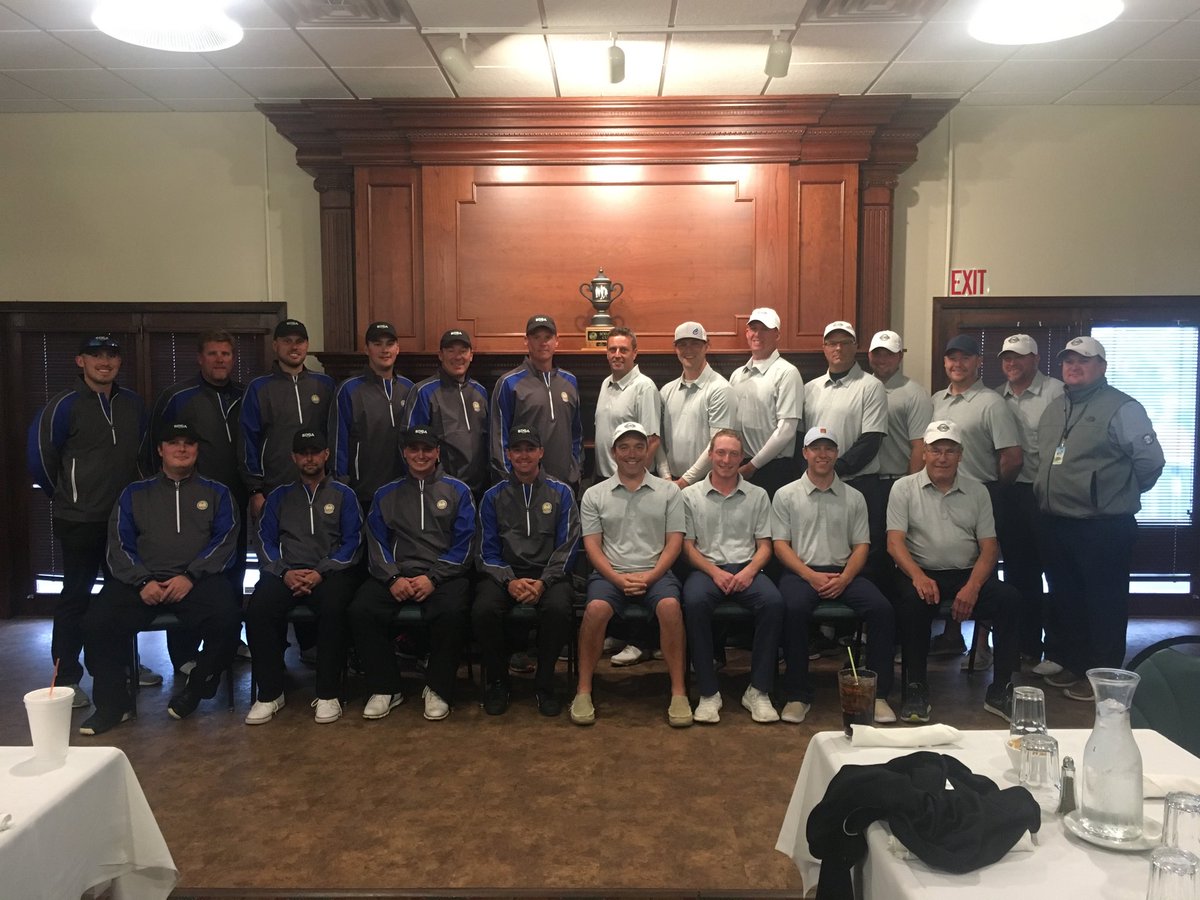 bakkercrossing's tweet photo. Congrats Team PGA! Your 2017 SoDak Cup Champions. Pros come back from 4 points down! #teamwin @KlockSteven @Dustin_Kriech @jasoncrispgolf https://t.co/Q8GKZnjvj8