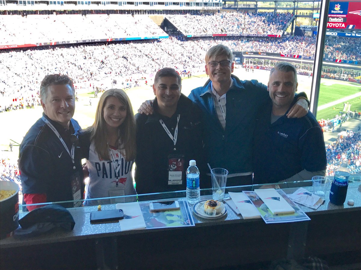 Having a great time at the <a href="/Patriots/">New England Patriots</a> game with our partner <a href="/Mimecast/">Mimecast</a>! #AQCrew #SundayFunday <a href="/AqueductTech/">AqueductTechnologies</a>