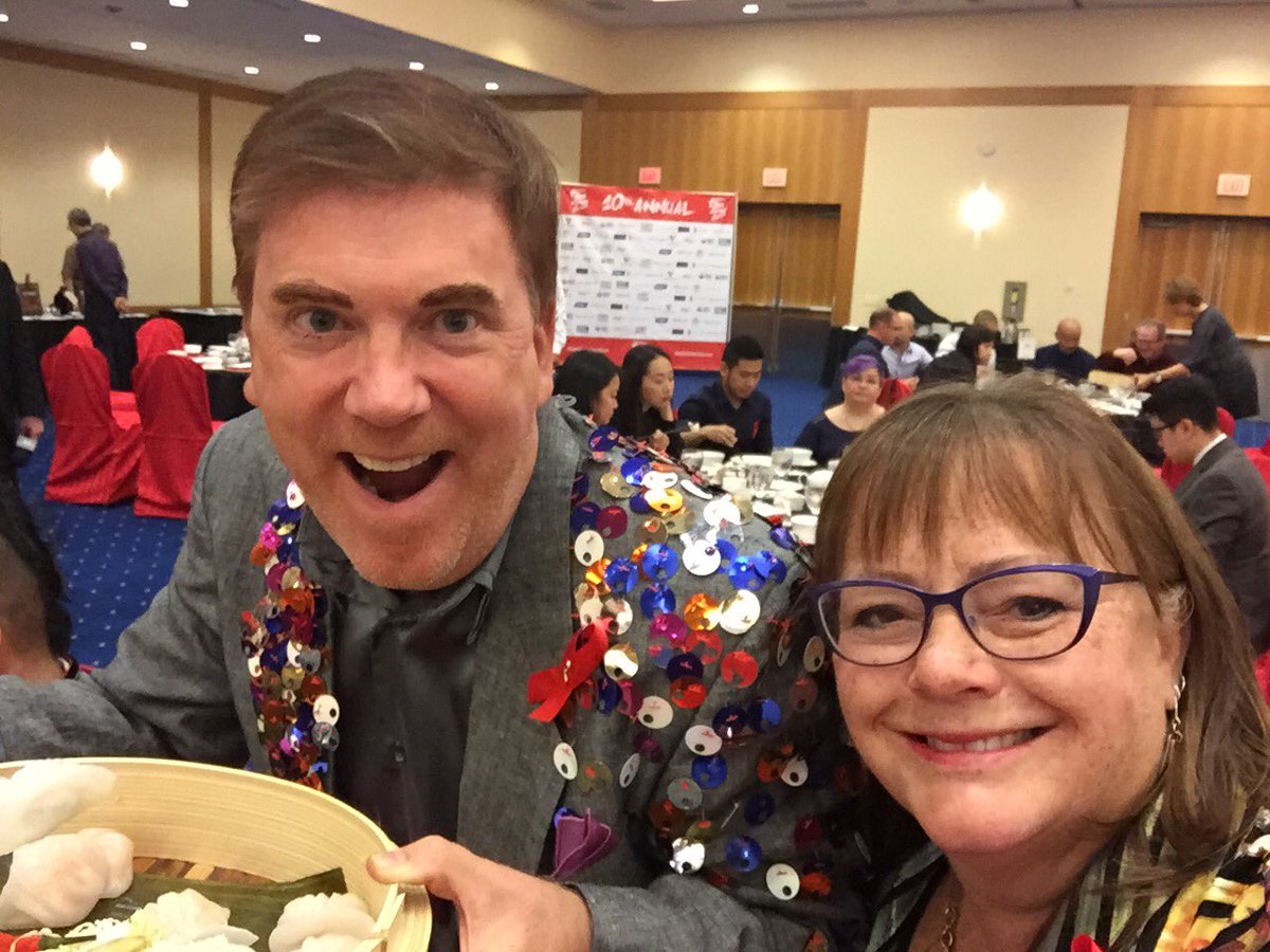 VanRealDeal's tweet photo. Thrilled to see fellow near-ginger @iamdavidcjones - dyed for movie-shoot "Upcoming". #CelebrityDimSum #AIDSVancouver #LoveTheJacket https://t.co/rJZ2GaHzCI