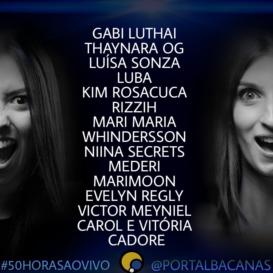 PortalBacanas's tweet photo. ESSES SÃO OS 15 INFLUENCIADORES DIGITAIS ❤❤❤ #50HORASAOVIVO https://t.co/RwEA0QjeOy