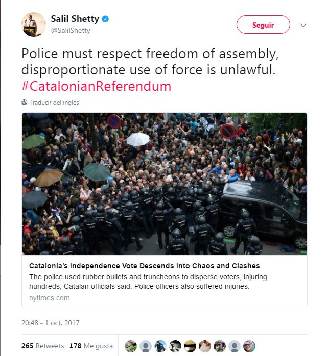 3CatInfo's tweet photo. El secretari general d'Amnistia Internacional critica l'actuació policial "desproporcionada" a Catalunya
https://t.co/dmU1TMfUZZ #1OTV3 https://t.co/MqSIarDW1R