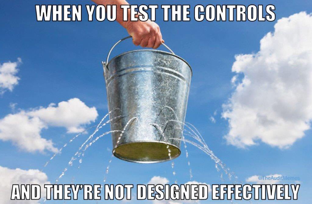 TheAuditMemes's tweet photo. #theauditmemes #auditmemes #audit #auditor #accountant #accountancy #accountingmemes #memes #controls #poorlydesigned #pointless https://t.co/cfBRoamc3D