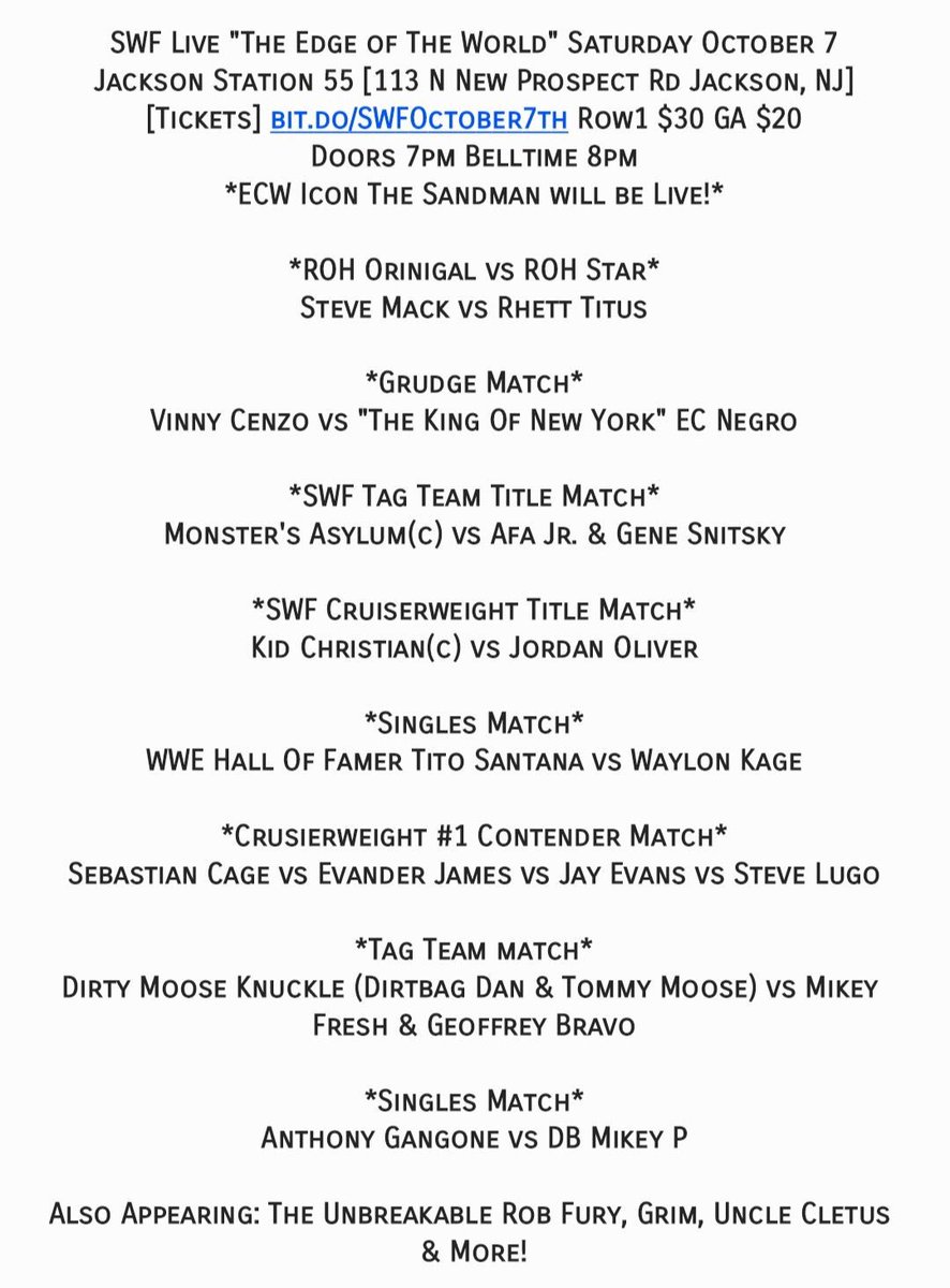 TheMikeFresh's tweet photo. October 7th @SWFwrestling247 fresh makes a statement!! Faces hit the pavement!! 5guys explode #lovethehate #makingmoves2017 https://t.co/L4nbskMt65