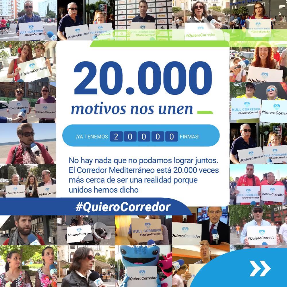 Tú eres un motivo para seguir pidiendo un tren que nos una. 
20.000 firmas por #QuieroCorredor goo.gl/93tPPF