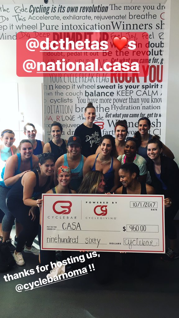 DCThetas's tweet photo. @ThetaFoundation We had so much fun @CyclebarNoma fundraising for @NationalCASA! #dcthetas https://t.co/myVkS4i6Zs