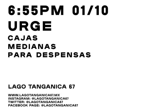 LagoTanganica67's tweet photo. ¡Necesitamos cajas medianas URGENTE! Los esperamos en #lagotanganica67
#SeNecesita #FuerzaMexico #CDMX #Verificado19s https://t.co/QtWuXNWG9M