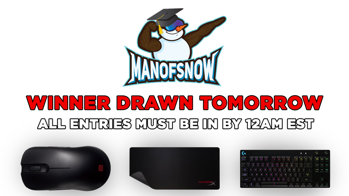 manOFsnow's tweet photo. My peripheral giveaway ends tomorrow- RT this for another entry

FT. gear from @ZOWIEbyBenQ @LogitechG and @HyperX 

https://t.co/jx7Jkj79oE https://t.co/JbSKRPhm6R