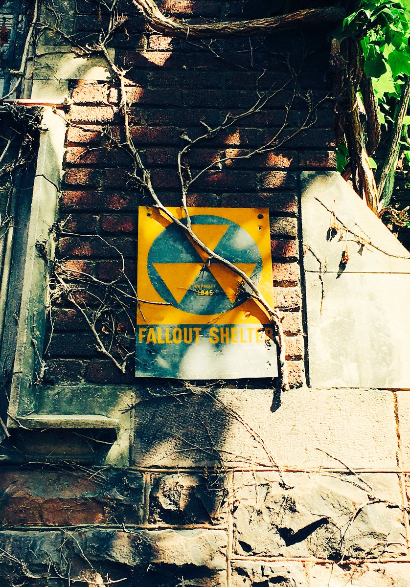 DebakD's tweet photo. As good a day as any to discover a Fallout Shelter in Ithaca. That even Dewitt Mall! #Twithaca #Ithacating #nuclear #cornellnukes https://t.co/RfRGysed0f