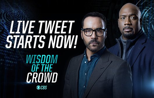 It’s time for the #WisdomOfTheCrowd series premiere! Tune in NOW, and join the conversation.