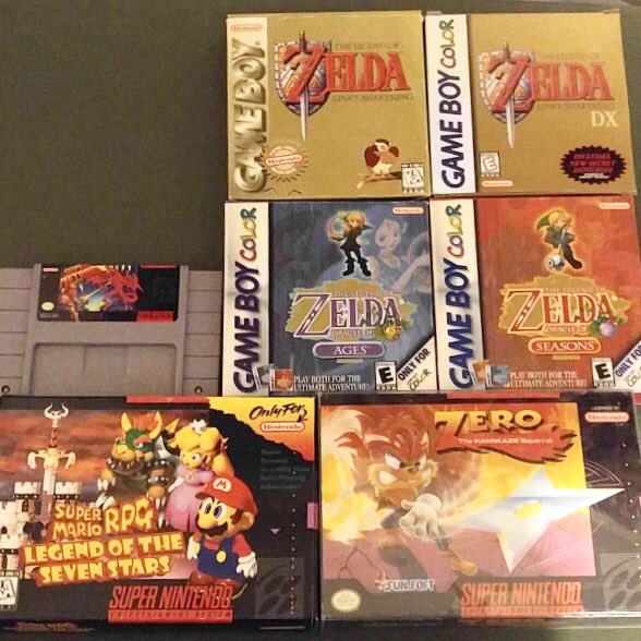 TOYCollectables's tweet photo. #videogamecollection 
#videogamehunter #videogames #zelda 
#link #nin10do #nintendo #gameboy #mario #metroid #snes #supernintendo https://t.co/mcqz9FgSzk