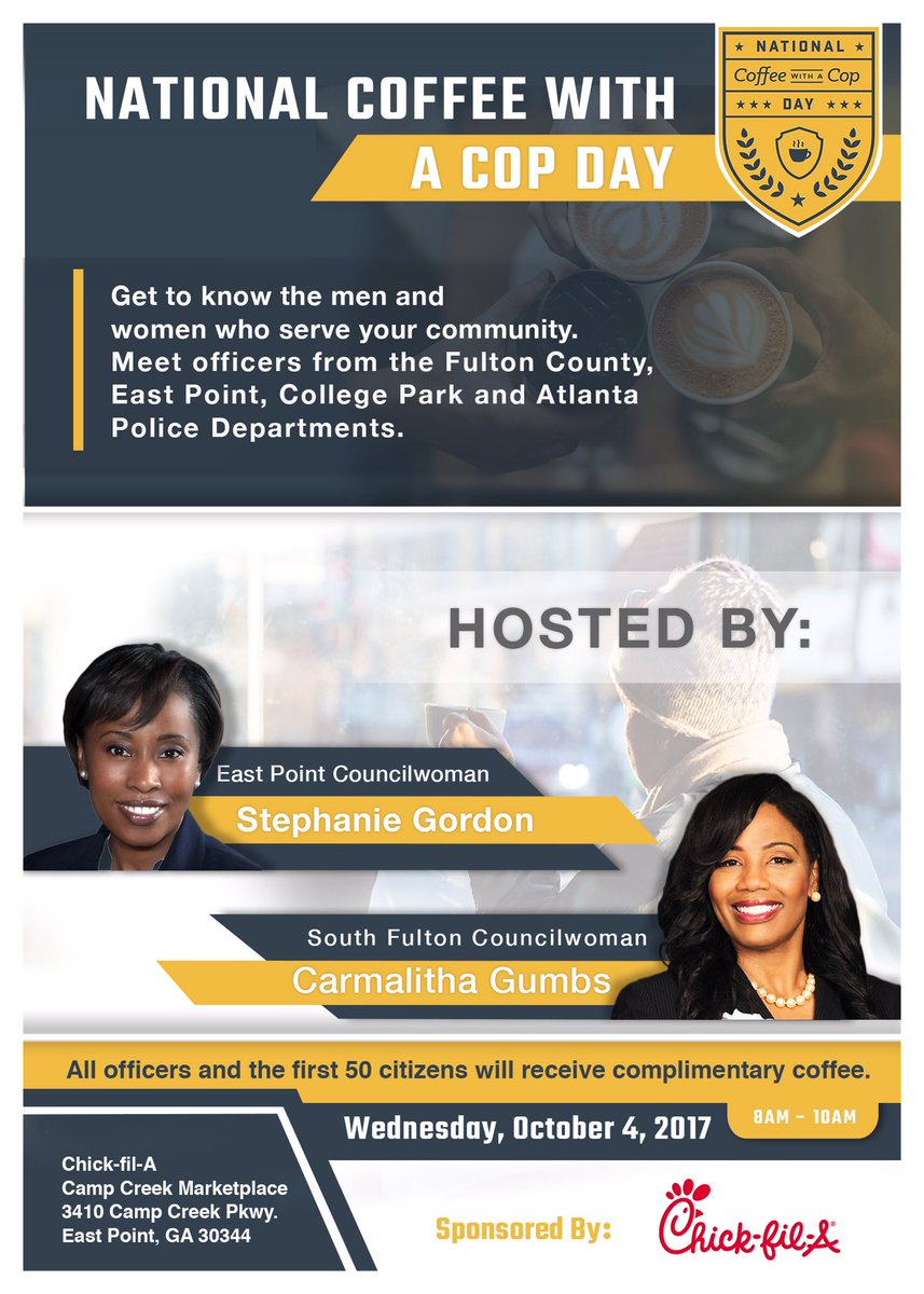 CarmalithaG's tweet photo. Join the Conversation. #nationalcommunitypolicingweek #eastpoint #cosf #atlanta #collypark https://t.co/lBMBWPEEZu