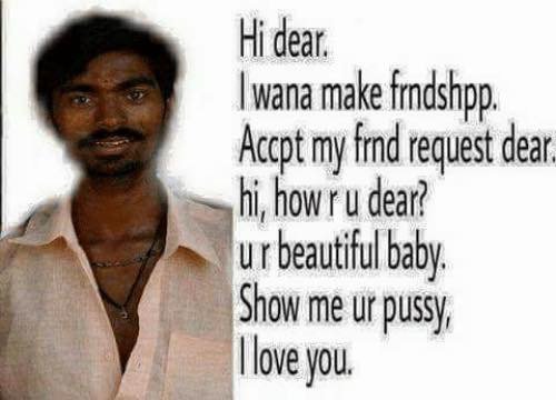 Punterproblems1's tweet photo. Every Pakistani man attempting to harass you online. https://t.co/8lIYqumZmb