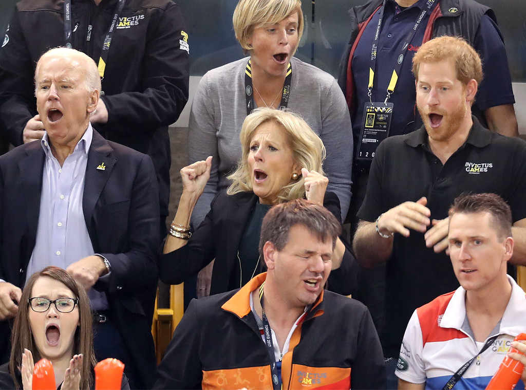 Runway's tweet photo. #JOE BIDEN, #JILL BIDEN & #PRINCE HARRY try to remove all the air from the room during the #nvictusGames #politcs #royal #offiical #runway https://t.co/b7lQIpox1p
