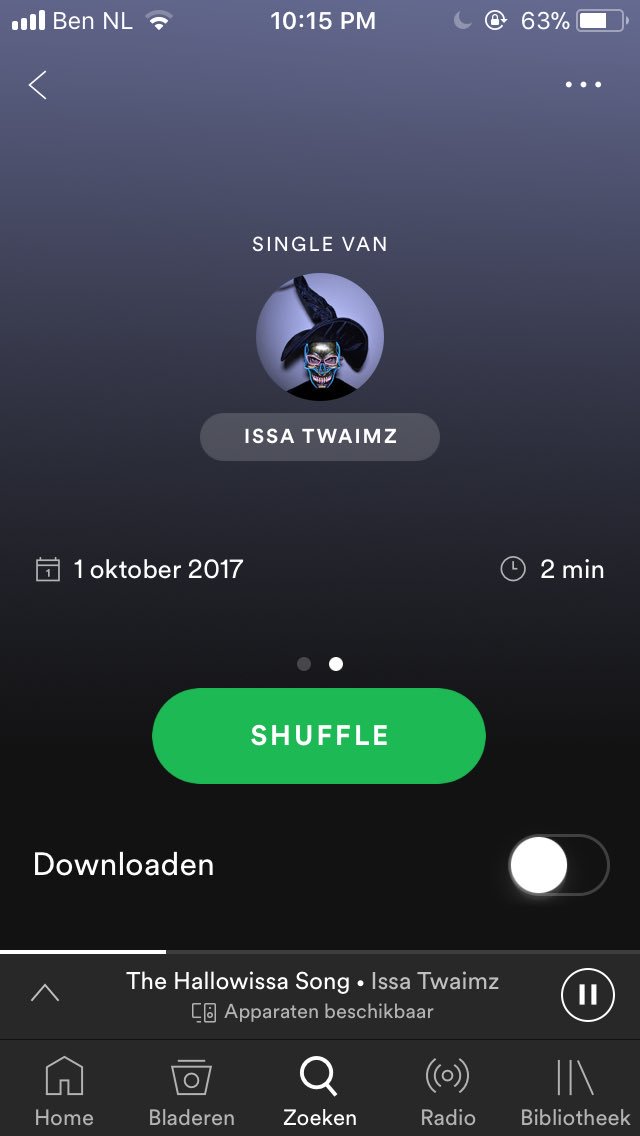 CharissxS's tweet photo. Its LITERALLY ON SPOTIFY IN THE NETHERLANDS FOR LIKE 2 MINUTES😍😍😍💍 #HALLOWISSASONG @issa https://t.co/ACpECCxYhU