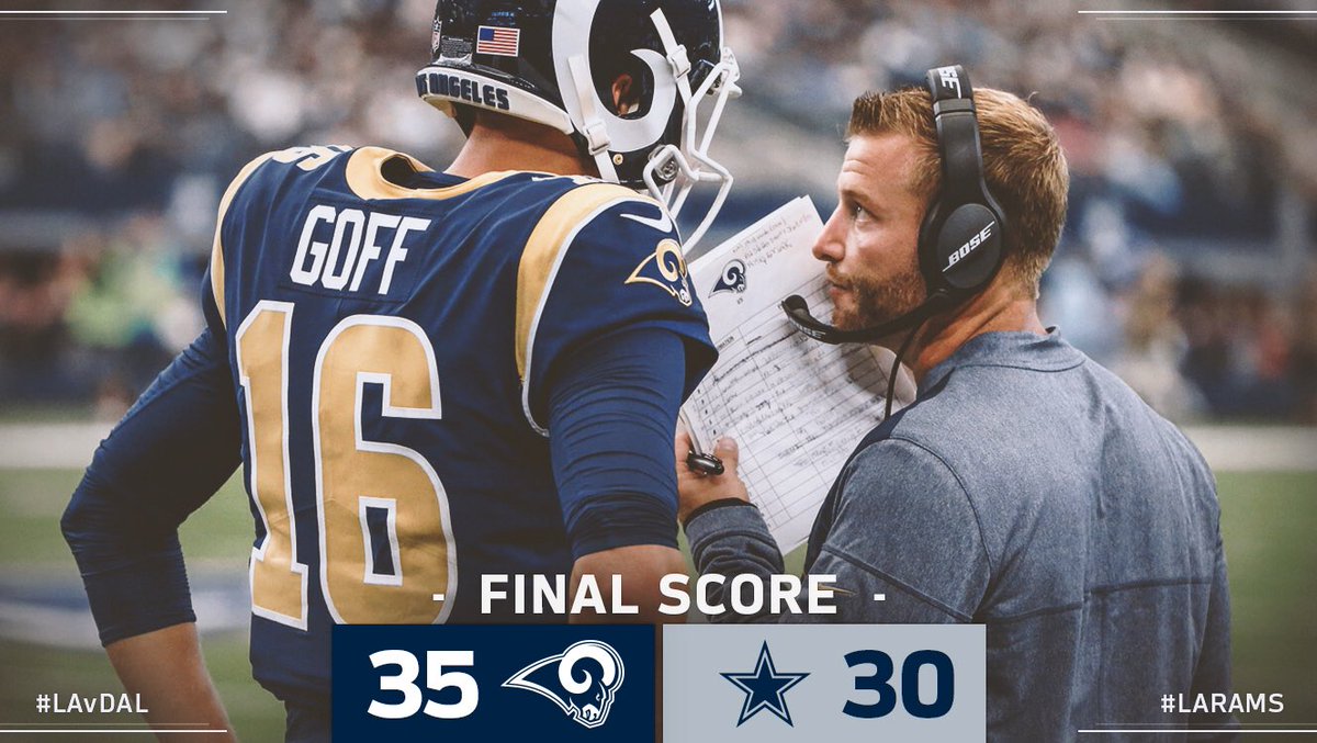 RamsNFL's tweet photo. FINAL FROM DALLAS!!!!!!! https://t.co/HLSDa8nQOy
