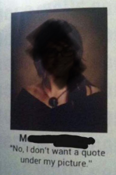 JMHSContrails's tweet photo. Don’t be this person. Submit your senior quote. #giveusyours #bydecember https://t.co/SYzLxejNI6