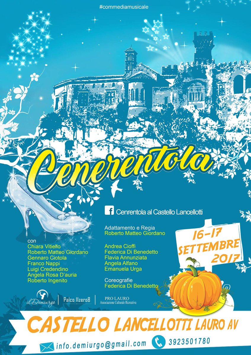 Dopo il grande successo di settembre RITORNA #Cenerentola. 
21 e 22 OTTOBRE 2017