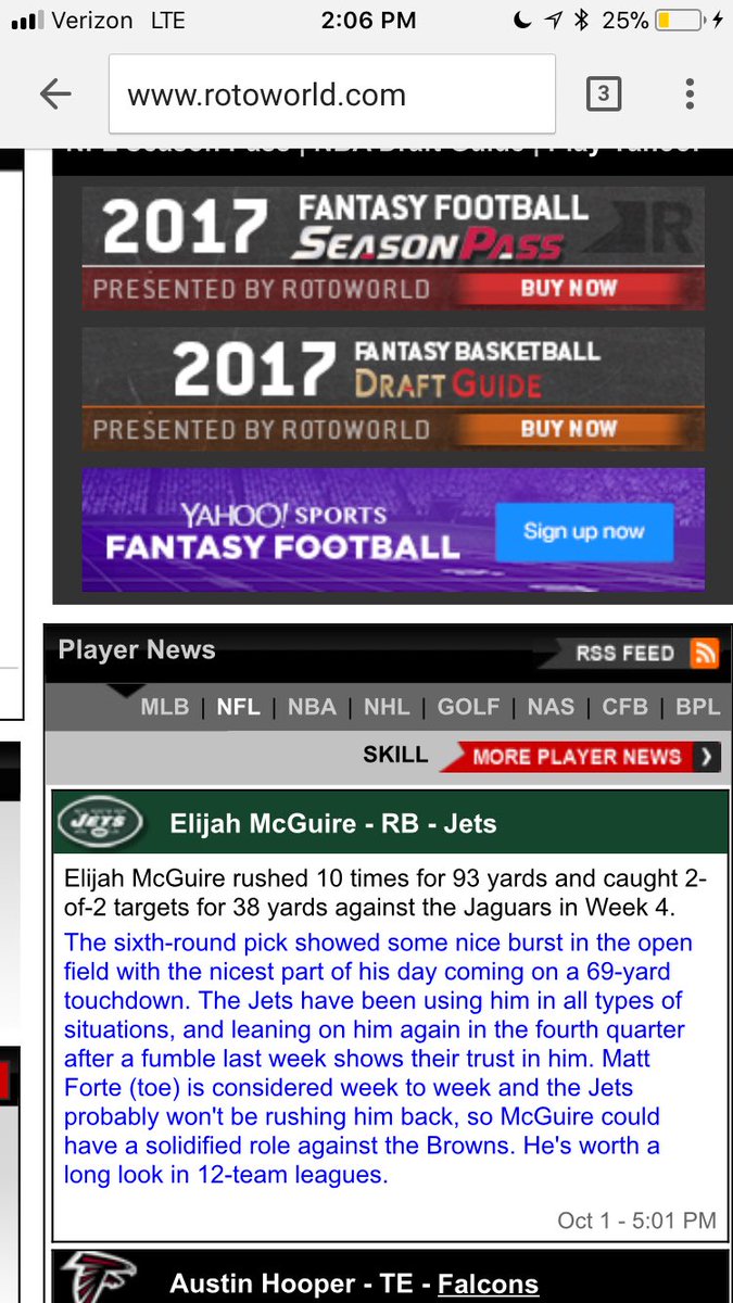 Will_Lockwood's tweet photo. I see you @Rotoworld_FB #nicest https://t.co/SpfgTiSGeP