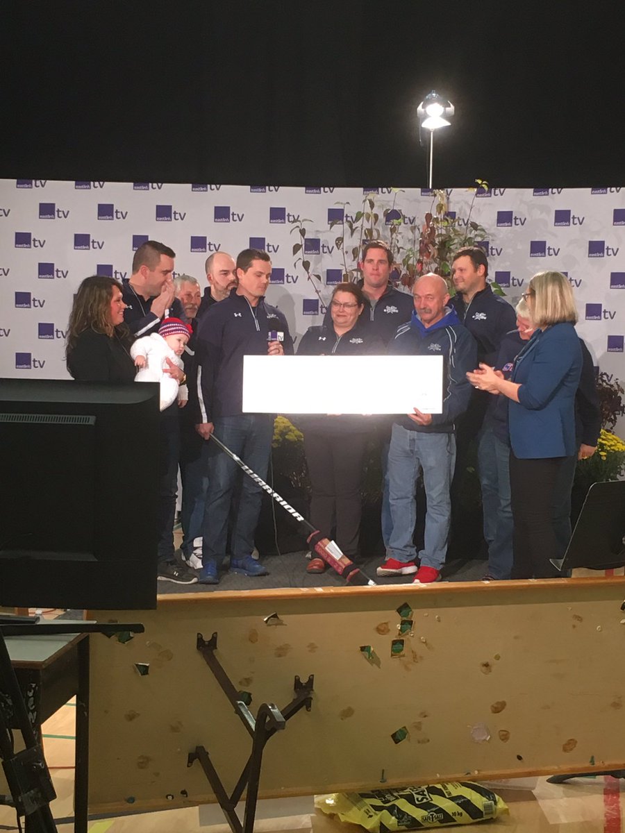 Proud to stand on behalf of our Players, Fans, Volunteers &amp;Executive to present a $2000 cheque to the TCP Health Foundation #CeeBeesFamily